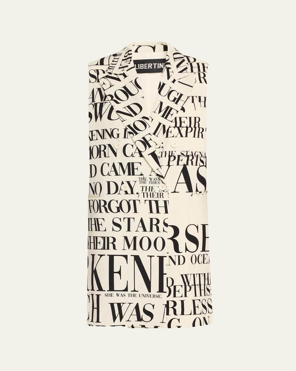 Poeme Blanc Double-Breasted Wool Vest